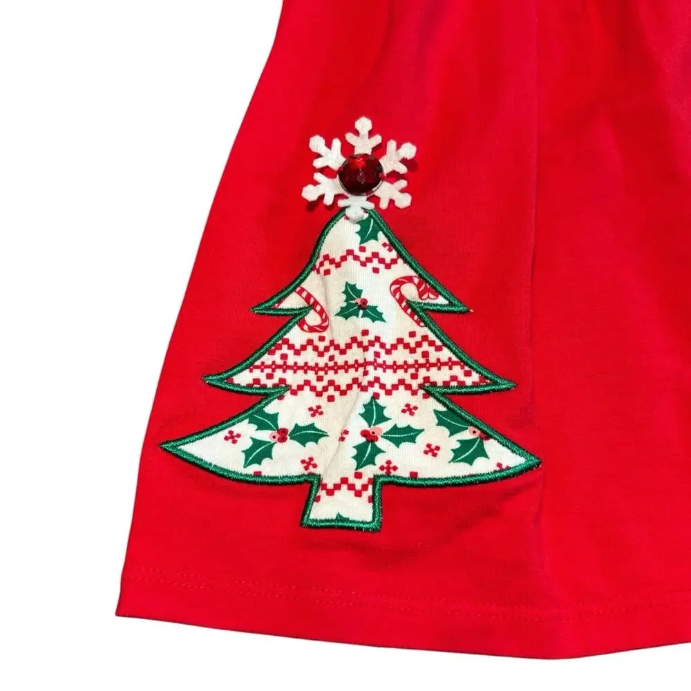 NWT Bonnie Jean 3T Stunning Girls Red Christmas Dress